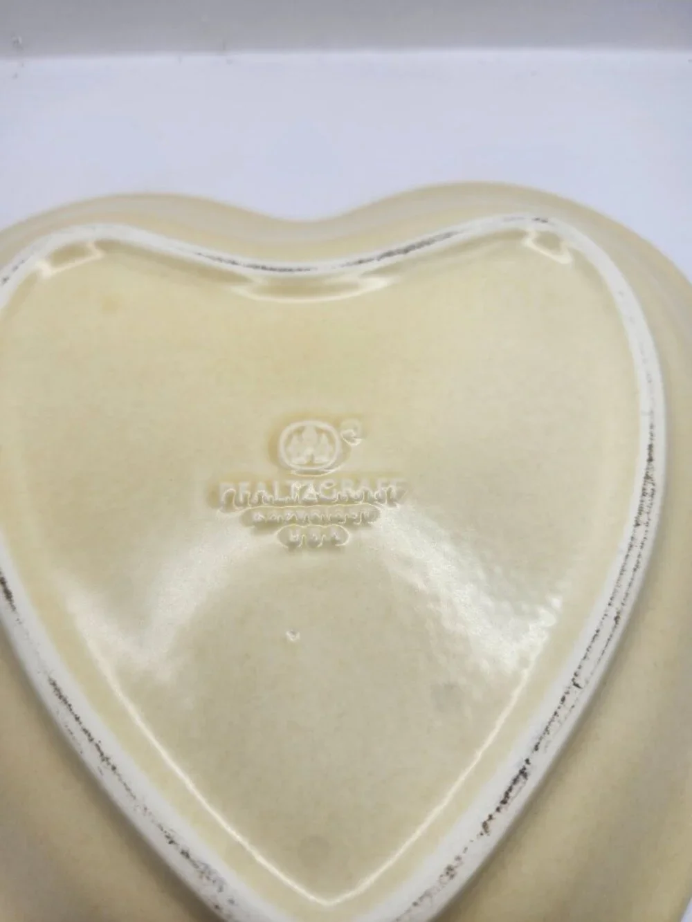 Vintage Pfaltzgraff China Heart Shaped Plate in Village Pattern